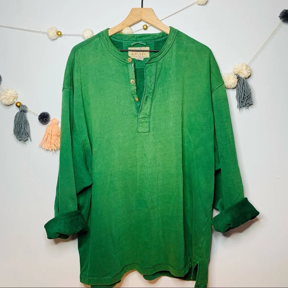 VINTAGE y2k Abercrombie green boyfriend pullover - Picture 5 of 7